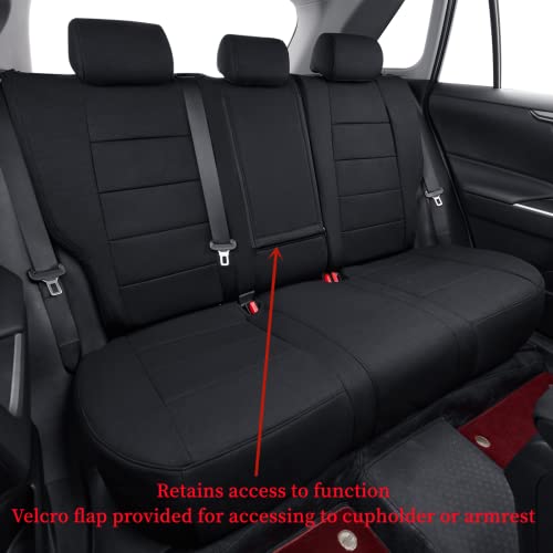 Custom Seat Covers Compatible with Select Toyota RAV4 Hybrid 2016 2017 2018 Models (Black,Full Set) - color: Black, size: 2016-2018 Hybrid only