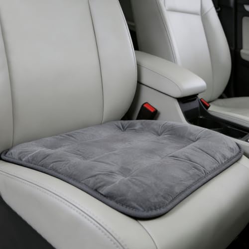Car Seat Cushion, Breathable Soft Auto Front Seats Protector Pad for Comfortable Driving, Warm Vehicle Interior Driver Seat Non-Slip Decorative Accessory for Most Cars(Gray) - color: Gray