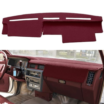 Dash Cover Mat Custom Fit for Nissan Pathfinder D21 Hardbody Pickup Truck 1986-1993, Dashboard Cover Pad Carpet Protector (Maroon) F77 - color: Maroon