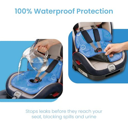 Piddle Pad 2-Pack, Potty Training Car Seat Protector, Toddler Car Seat Cover & Stroller Protector, Machine Washable Waterproof Car Seat, Anti-Slip, Universal Fit (Blue) - color: Blue