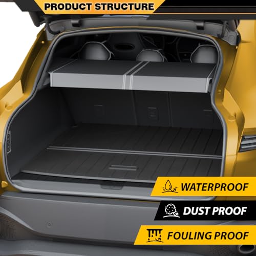 Rear Trunk Cargo Liner Floor Mat Fit Lincoln Aviator 2020 2021 2022 2023 2024 2025 All Weather Full Cover Protection TPE Car Floor Liner Black