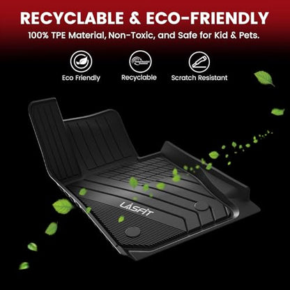 LASFIT Floor Mats Fit for 2020-2025 2026 BMW X6 G06 M M50i M60i sDrive40i xDrive40i, Custom Fit TPE All Weather Waterproof Floor Liners Front & Rear Rows Car Mat, Black - size: 4) X6 2020-2026 | Floor Mats