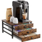 Coffee Pod Holder for Countertop, 3 Tier K Cup Holder Drawer, Coffee Bar Organizer 60 Coffee Pods Storage Organizer with Sliding Drawer for Coffee Station