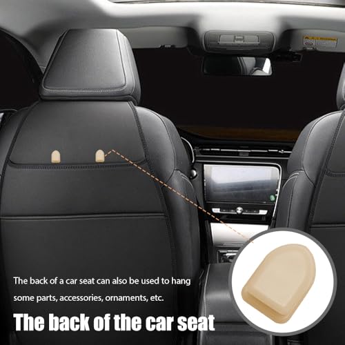5PCS Car Dashboard Mini Hooks, Car Key Holder, Multifunctional Auto Dashboard Hook, Universal Interior Auto Accessories Self Adhesive Backseat Hanger for Key, Mask, Charging Cable - color: Beige