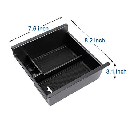 Center Console Organizer Compatible with Toyota 4Runner Accessories 2010-2024 and Kia Telluride (2020-2024), Insert ABS Black Materials Tray, Armrest Box Secondary Storage