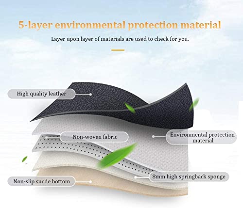 Custom Making Car Floor Mats for 90% Car Model Luxury Leather All Weather Waterproof Anti-Skid Full Coverage Liners (Black and red)