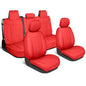 MotorBox Prestige Edition Napa Leather Seat Covers Full Set – Red Car Seat Covers Front Seats and Back Car Seat Protector, Waterproof and Universal Fit for Most Small to Medium Autos, Trucks & SUVs - color: Red Full Set