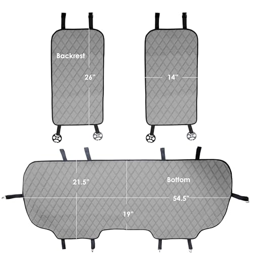 FH Group Car Seat Cushion Rear Set Faux Leather Automotive Seat Cushions - Universal Fit, Rear Car Seat Cushion, Car Seat Cushions With Non-slip Silicone Backing for SUV, Sedan, Van Gray - color: Gray, style: Rear Set