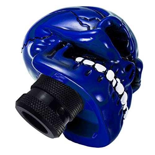 Skeleton Shifter Knobs Skull Gear Lever Handle Car Shift Head Fit Most Manual Automatic Transmission, Blue - color: Blue
