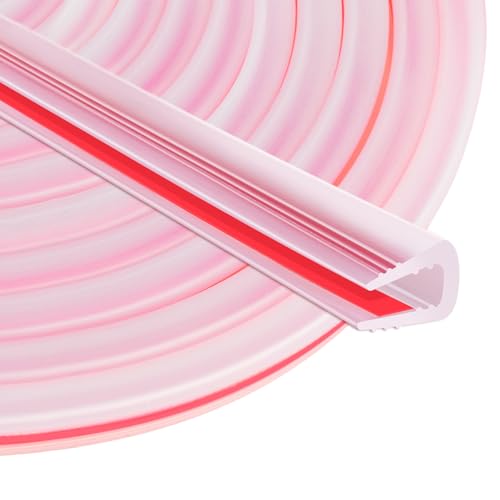 Rubber Edge Trim U Channel, 1/16" Self Adhesive Sheet Metal Edge Guard Protector, EPDM Seal Strip for Car Doors, Steel Plates, Glass, Hatches, Table Corners, Fit 1/16"(1.6mm), 20Ft, Clear - color: Clear, size: 1/16" x 20'L