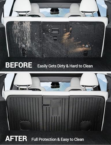 Motrobe 2026 Tesla Model Y Juniper Rear Seat Back Cover Seatback Liner Seat Back Protector Waterproof TPE 2025 2026 Model Y Juniper (Standard/Premium/Performance) Accessories