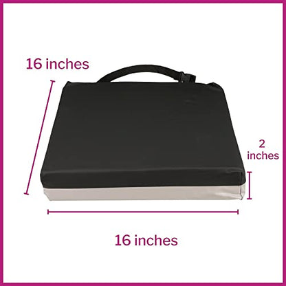 McKesson Seat Cushion for Wheelchairs and Office Chair, Foam/Gel, 16 in x 16 in x 3 in, 4 Count - size: 16x16x3 Inch (Pack of 4)