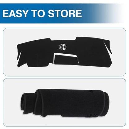 KUST Black Dash Cover for Mazda CX-30 CX30 2020-2024 2025 2026(Without HUD) Polyester Dashboard Cover Non-Slip Interior Accessories for CX30 Dash Mat Sunshade Windshield Glare