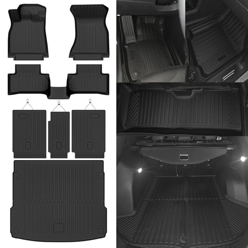 Custom Fit Floor Mats for Audi Q5/SQ5 2018-2024(Not for PHEV), All Weather TPE Floor Liners with Trunk Mat & Backrest Protectors, Odorless Full Set Interior Accessories - size: 16)Q5/SQ5 Set|2018-2024
