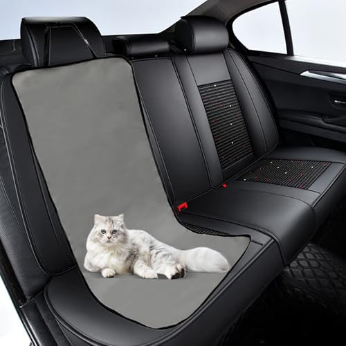 Pet Car Cover - Waterproof Seat Pad, Non Slip Cushion Protector, Soft Sturdy Easy Install, Interactive Keeps Seats Clean, Excellent Pet Travel Gear, Family Road Trip Sedan Truck 41.73x19.29 Inches - color: Dark Gray