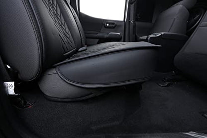 Tomatoman Tacoma Car Rear Seat Covers 2005-2025 2026 Access Double Extended Cab TRD Sport Offroad Limited SR5 V6 Truck with Waterproof Faux Leather Back Cushions(Rear Seat/Black) - color: Rear Seat/Black