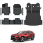 Floor Mats for Toyota RAV4 2019-2025, All Weather Floor Mats Trunk Cargo Liner with Backrest Protectors and Door Sill Guards Accessories, Full Coverage Set