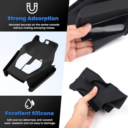 Autorder Silicone Center Console Organizer for 2019-2026 Toyota RAV4 Accessories Seat Gap Storage Box Soft Gear Shift Panel Trim Cover - size: 2019-2026 Toyota RAV4