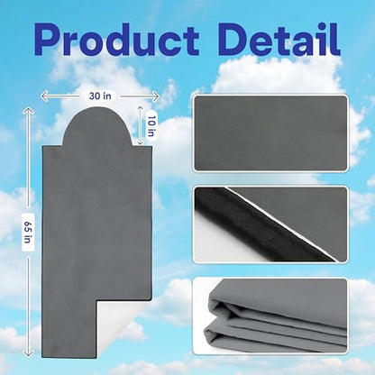 2 Pack Car Seat Towel Covers, Sweat Protector for Front Seats, Premium Thickened Microfiber with Elastic Strap, Breathable & Quick Dry, Machine Washable Cover for Gym Running Beach Universal Fit Grey - color: Grey