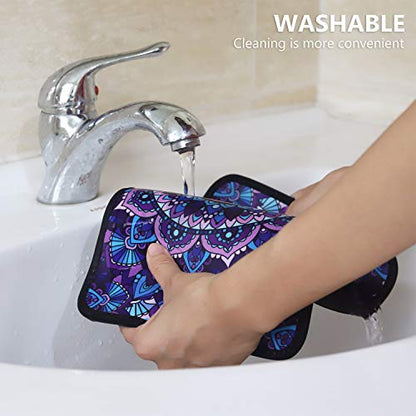 YR Vehicle Center Console Armrest Cover Pad, Universal Fit Soft Comfort Center Console Armrest Cushion for Car, Stylish Pattern Design Car Armrest Cover, Lotus