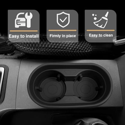 Muslogy Center Console Cup Holder Insert Compatible with 2005-2021 Nissan Frontier Accessories Middle Console Armrest Front Drink Holder Organizer Non-Slip Silicone Drink Stopper - size: 2005-2021 Nissan Frontier