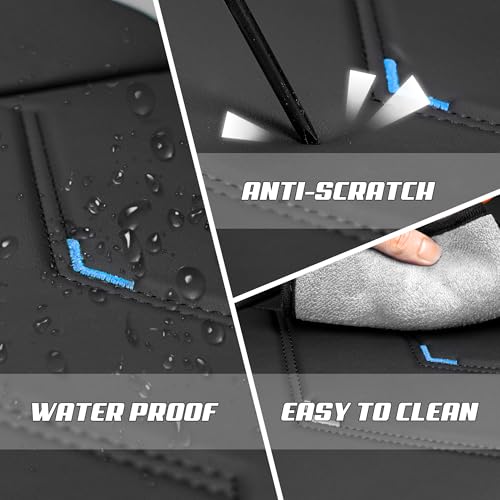 Car Seat Covers Fit for Honda 2000-2026, Stylish Sport Seat Covers, Waterproof Wear-Resistant Premium Nappa Leather Car Seat Covers.(2 Pcs Front/Black Blue)
