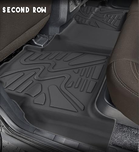 KARPAL Floor Mats for Nissan Frontier 2022-2025 2026 (Crew Cab), with 2nd Row Under-Seat Storage(Not with Under Seat Speaker), TPE Rubber All Weather Protection Floor Liners Accessories Car Mats - style: 2022-2026 | For Nissan Frontier | 1st & 2nd Row