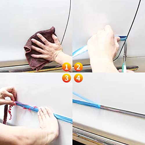 NANSH 16Ft Glossy Black Extra Thick Auto Molding Trim Universal Bumper Window Door Body Side Decorative Strip Scratch-Proof (Width: 3/4inch [20mm]) - size: Width: 3/4inch [20mm]