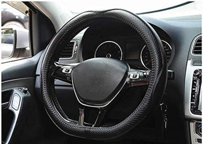 Mayco Bell Flat Bottom Size Steering Wheel Cover Anti-Slip,Safety,Soft,Breathable,Durable,Full Surround,Comfortable Grip Microfiber Leather (D-Shape,Black) - color: Black, size: D Shape