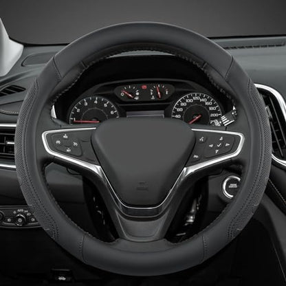 GIANT PANDA Car Steering Wheel Cover Customized for Chevy, Black - color: C-Black