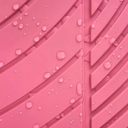 Heavy Duty Rubber Floor Mats, Durable All Weather Pink Car Mats for Women, Girly, Universal Waterproof Floor Mats for Sedan, SUVs, Truck, Vans Set of 4