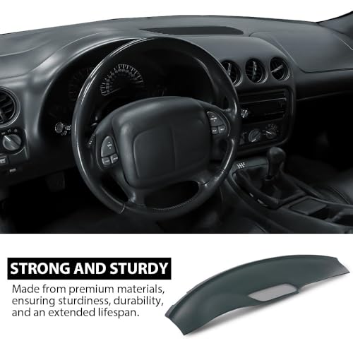 ALLGOOD Dash Cover Compatible with Pontiac Firebird 1993-1996, Dashboard Cover Dash Bezel Trim, Dark Gray