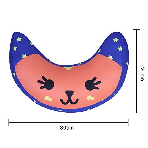Kids Car Seat Travel Neck Pillow Soft Neck Support Cushion Car Seat Belt Cover Cushion Pillow Car Seatbelt Shoulder Pad Head Neck Support Pillow Seat Strap Pillow for Car Airplane Pushchair Travel - color: Blue
