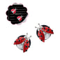 ORIESSE Ladybug Car Accessories,2pcs Lady Bug Air Vent Clips Car Air Fresheners,Refillable Animal Decoration Diffusers,Girly Rhinestone Dashboard Charms for Women Teens