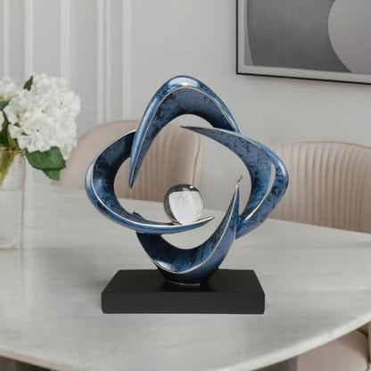 Abstract Sculpture Art Home Decor Accents Modern Decorative Objects for Living Room Shelf Coffee Table TV Stand Cabinet Office Decor Accents (Blue)