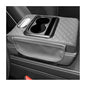 Car Center Console Armrest Pillow, 5-in-1 Armrest Cover with 2 Storage Bags Tissue Box Cup & Phone Holder, Comfy Arm Rest Cushion Leather Vehicle Middle Console Organizer (Gray, Embroidered) - color: Gray, Embroidered