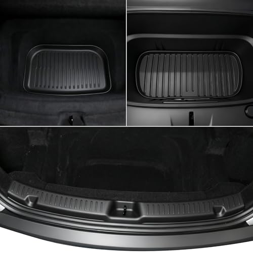 SUPER LINER 2025 2026 Tesla Model Y Juniper Floor Mats & Accessories & Extra-Thick TPE Cargo Liners CabinProtect™ for 5-Seater | All-Weather Pet & Child-Friendly System(Only fit Premium&Performance) - size: 10-Piece Set | Large