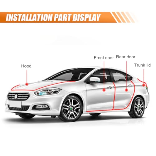 Car Door Edge Guards 16.4ft, Universal U-Shaped PVC Trim Strip Chrome Tape Self-Adhesive, Scratch Resistant Automotive Door Edge Molding Protection for Cars Truck SUV Weatherproof(Silver-5M)