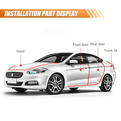 Car Door Edge Guards 16.4ft, Universal U-Shaped PVC Trim Strip Chrome Tape Self-Adhesive, Scratch Resistant Automotive Door Edge Molding Protection for Cars Truck SUV Weatherproof(Silver-5M)