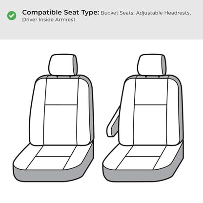 Covercraft Carhartt SeatSaver Custom Seat Covers | Fits 2023-2025 Ram ProMaster 1500/2500/3500 | 1st Row Bucket Seats, Duck Weave Gravel