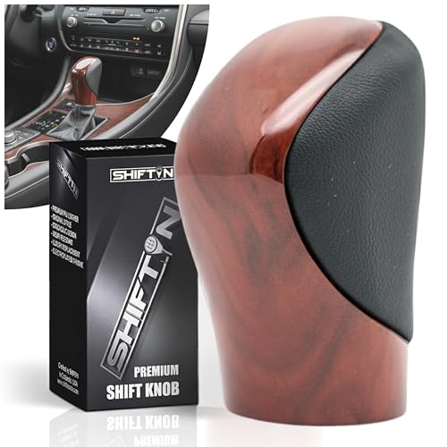 Gear Shift Knob Shifter for Lexus ES GS GX IS-350 NX RC RX 200t 250 300 300h 350 350L 450h 450h 450hL 460 500 Open-Pore Wood Trim (Black Leather/Brown Walnut Maple) - color: Black Leather / Brown Walnut Maple