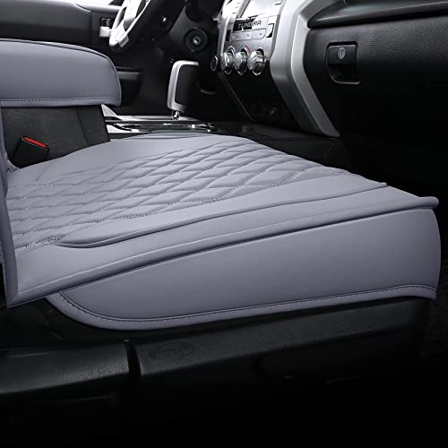 LUCKYMAN CLUB 2007-2021 Tundra Pickup Trucks Car Seat Covers X05-T3 Full Set, Fit SR5 SR Platinum TRD PRO Trims Crew/Crewmax/Extended/Double Cab with Water Proof Faux Leather (Gray Full Set) - color: Gray, size: 2007-2021 Full Set
