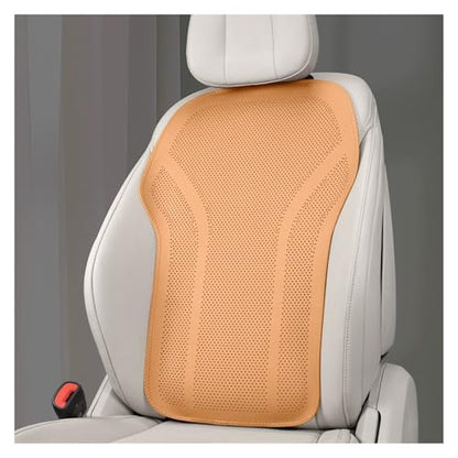 Summer Car Seat Cushion Perforated Breathable Ventilated Non-Slip All-Season Auto Cushion Pad(Khaki,Back Cushion) - color: Khaki, size: Back cushion