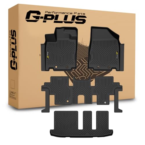 G-PLUS Floor Mats Compatible with Infiniti QX60 2014 2015 2016 2017 2018 2019 2020 All Weather Full Cover Protection TPE Floor Cargo Liners 1st & 2nd & 3rd Row 4PCS Black - size: 2014-2020|Fit Infiniti QX60| 3Pcs