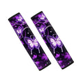 Dreaweet Purple Butterfly Seat Belt Covers for Adults Women Soft Comfortable Car Accessories Seatbelt Covers Set of 2 Universal Car Seat Belt Cushion Shoulder Strap Pads Washable - color: Purple Butterfly