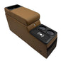 Truck Center Console Truck Seat/Bench Organizer with Wireless Charging and Holder Cups for Jeep CJ5 1976-1983,Jeep CJ7 1976-1986,Jeep Wrangler(YJ) 1987-1995 (Brown) - color: Brown
