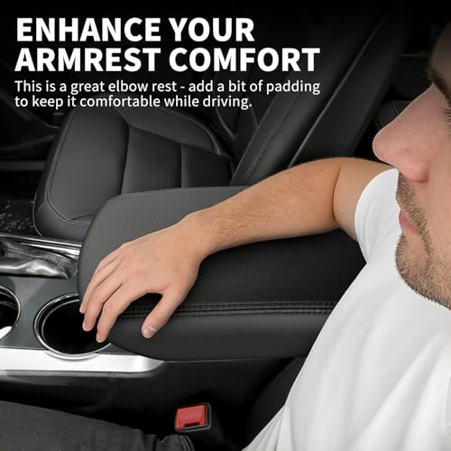 Center Console Armrest Cover Compatible with Ford Explorer 2011-2019 Accessories, Premium Leather Arm Rest Cover Pad, Car Middle Console Cover (Black) - size: 2011-2019 Ford Explorer