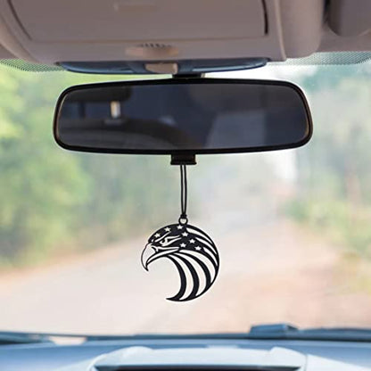 Rear View Mirror Accessories - Car Mirror Hanging Accessories - Car Pendant, Car Charms Ornament - Swinging Ornaments Cars Accessory for Men and Women Hanger - Black (Patriotic American Eagle) - style: Patriotic American Eagle