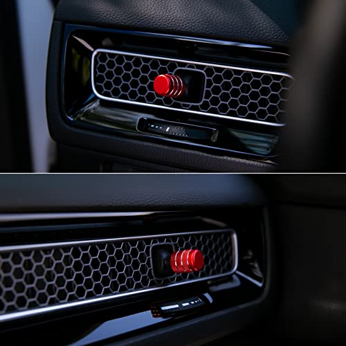 Compatible with Honda Civic 2022-2026 Center Consoles Air Vent Shift Knob Cover A/C Wind Outlet Lever Decoration Trims 4PCS for 11th Gen Civic, 2023-2026 CR-V (Red)