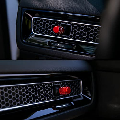 Compatible with Honda Civic 2022-2026 Center Consoles Air Vent Shift Knob Cover A/C Wind Outlet Lever Decoration Trims 4PCS for 11th Gen Civic, 2023-2026 CR-V (Red)